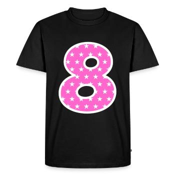Eight - Men's Premium Organic T-Shirt - black - Front - Nico (187cm)