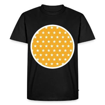 Geometry Pattern Circle Stars - Men's Premium Organic T-Shirt - black - Front - Nico (187cm)