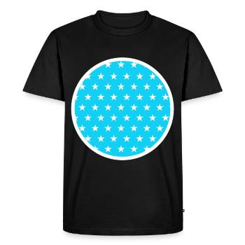 Pattern Circle Stars - Men's Premium Organic T-Shirt - black - Front - Nico (187cm)