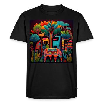 Zoo - T-shirt Premium bio Homme - noir - Devant - Nico (187cm)