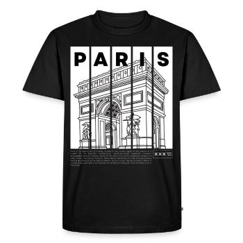 Log arc triomphe paris - Men's Premium Organic T-Shirt - black - Front - Nico (187cm)