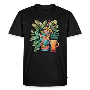Prendre un Verre - T-shirt Premium bio Homme - noir - Devant - Nico (187cm)