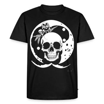 Horreur Crâne Crâne Art Crâne Gothique Heavy Metal - T-shirt Premium bio Homme - noir - Devant - Nico (187cm)