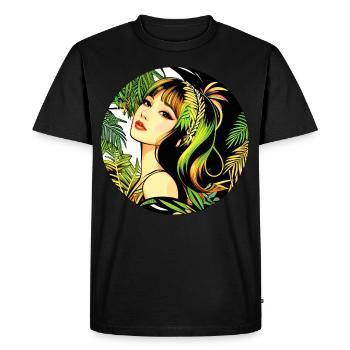Femme Moderne Tropicale - T-shirt Premium bio Homme - noir - Devant - Nico (187cm)