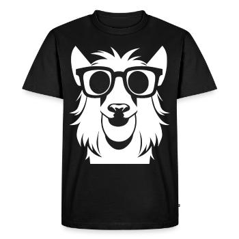 Lama drôle portant des lunettes de soleil Lamas cool - T-shirt Premium bio Homme - noir - Devant - Nico (187cm)