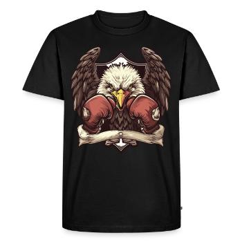 Eagle Boxer MMA Logo - T-shirt Premium bio Homme - noir - Devant - Nico (187cm)