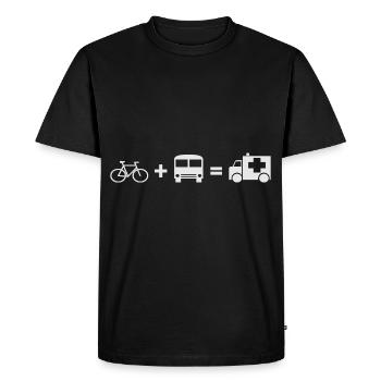 Icon accident with the bike - Men's Premium Organic T-Shirt - black - Front - Nico (187cm)