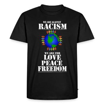 Cadeau fascisme contre le racisme - T-shirt Premium bio Homme - noir - Devant - Nico (187cm)