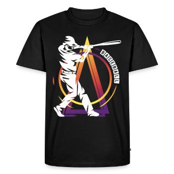 Joueur de baseball USA Sport Home Run - T-shirt Premium bio Homme - noir - Devant - Nico (187cm)