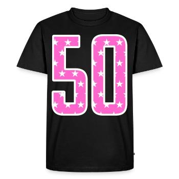 50 ans 50s idée cadeau anniversaire - T-shirt Premium bio Homme - noir - Devant - Nico (187cm)