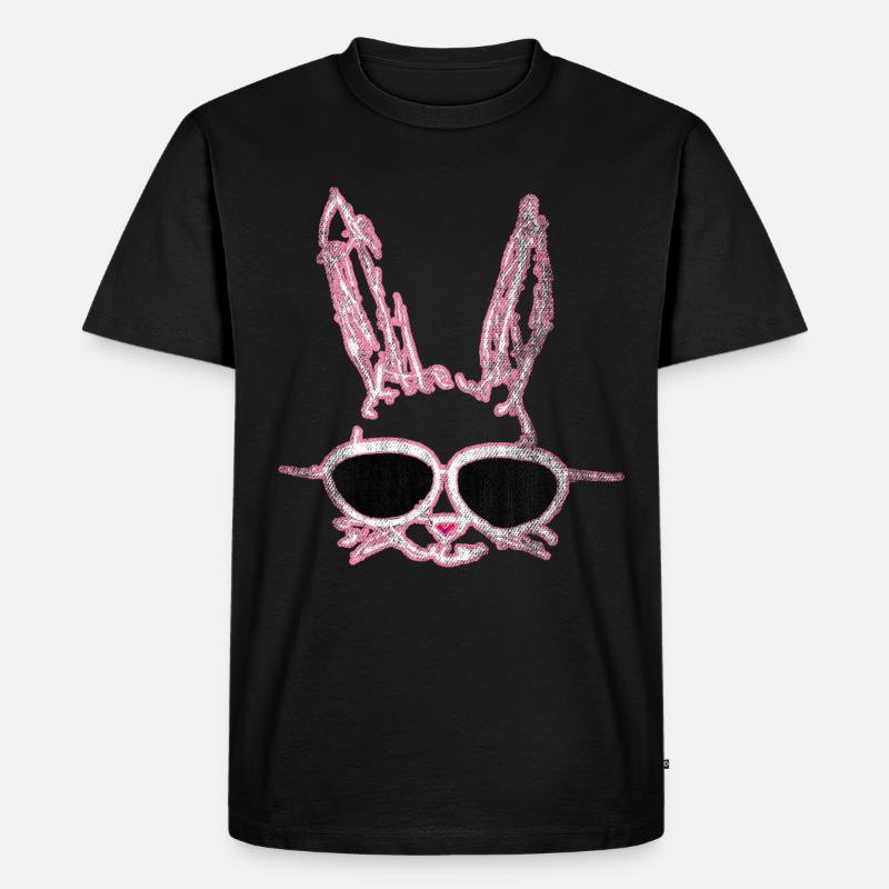 cute Easter with sunglasses Easter - Men's Premium Organic T-Shirt - black