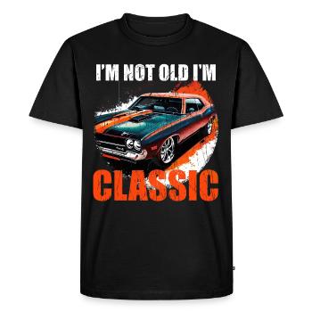 Je ne suis pas vieux, je suis un classique - T-shirt Premium bio Homme - noir - Devant - Nico (187cm)