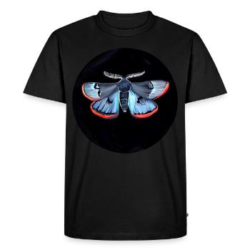 Peinture à la gouache : papillon de nuit - T-shirt Premium bio Homme - noir - Devant - Nico (187cm)