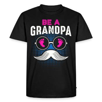 Papy en devenir, je vais enfin être grand-père - T-shirt Premium bio Homme - noir - Devant - Nico (187cm)