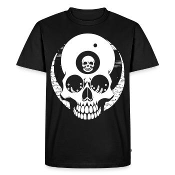 Horreur Crâne Crâne Art Crâne Gothique Heavy Metal - T-shirt Premium bio Homme - noir - Devant - Nico (187cm)