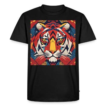 Bright Tiger - Men's Premium Organic T-Shirt - black - Front - Nico (187cm)