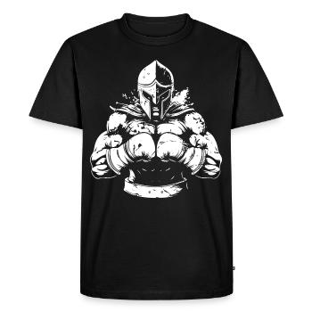 Spartan Boxing Fighter MMA - Men's Premium Organic T-Shirt - black - Front - Nico (187cm)