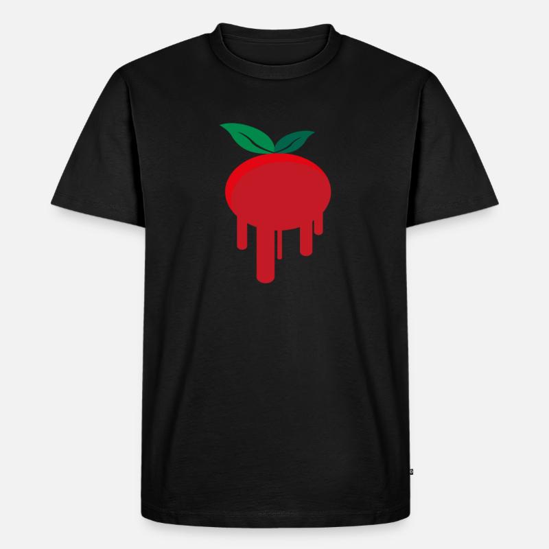 Tomate - Männer Premium Bio T-Shirt - Schwarz
