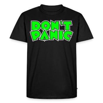 113 Don’t Panic - T-shirt Premium bio Homme - noir - Devant - Nico (187cm)
