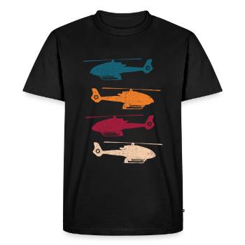 120 hélicoptères hélicoptères hélicoptères - T-shirt Premium bio Homme - noir - Devant - Nico (187cm)