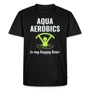 Water aerobics Aquatic fitness Aqua Exercise - Men's Premium Organic T-Shirt - black - Front - Nico (187cm)