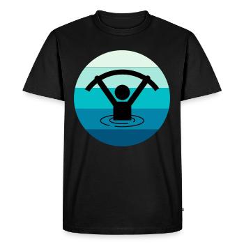 Aquagym Aquagym Fitness aquatique Piscine - T-shirt Premium bio Homme - noir - Devant - Nico (187cm)