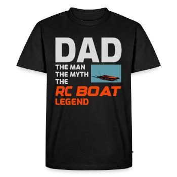 Rc Boat Racing Dad Race Bateau à moteur Fête des pères - T-shirt Premium bio Homme - noir - Devant - Nico (187cm)