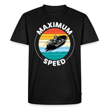 Hydroplane Boat Racing Powerboat Speedboat Race - Men's Premium Organic T-Shirt - black - Front - Nico (187cm)