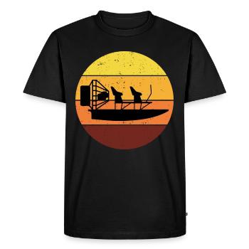 Airboat Fanboat Airboating Planeboat Swamp boat - Men's Premium Organic T-Shirt - black - Front - Nico (187cm)