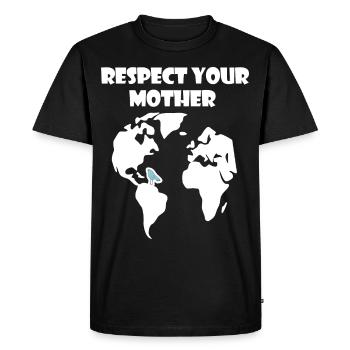 Respectez votre | Mère Nature Protection du climat - T-shirt Premium bio Homme - noir - Devant - Nico (187cm)