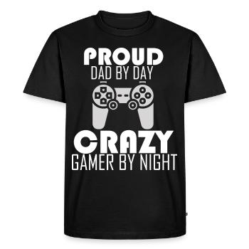 Joueur correspondant Fier Père par Jour Madman - T-shirt Premium bio Homme - noir - Devant - Nico (187cm)