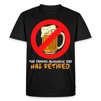 Le célèbre père alcoolique a rejoint le R - T-shirt Premium bio Homme - noir - Devant - Nico (187cm)