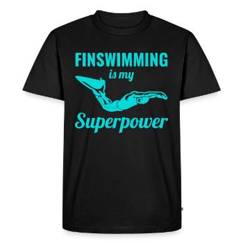 Natation Natation Natation Natation Sports nautiques - T-shirt Premium bio Homme - noir - Devant - Nico (187cm)