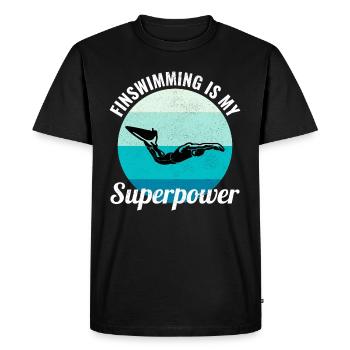 Natation Natation Natation Natation Sports nautiques - T-shirt Premium bio Homme - noir - Devant - Nico (187cm)