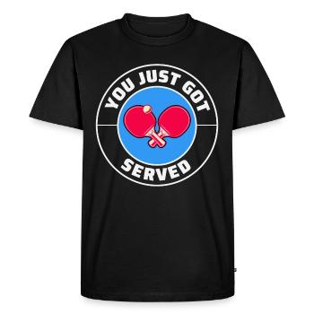 Ping Pong Master Entraîneur de Tennis de Table Paddle Player - T-shirt Premium bio Homme - noir - Devant - Nico (187cm)