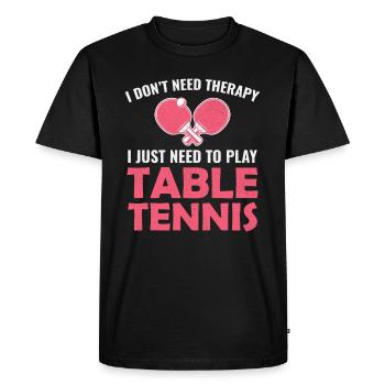 Ping Pong Master Entraîneur de Tennis de Table Paddle Player - T-shirt Premium bio Homme - noir - Devant - Nico (187cm)