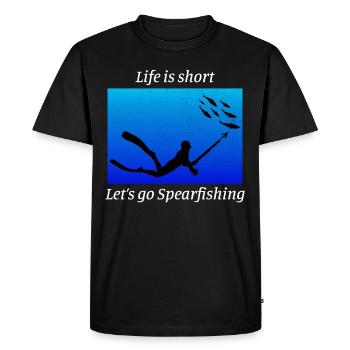 Spearfishing Spearfisher Spearfisherman fishing - Men's Premium Organic T-Shirt - black - Front - Nico (187cm)