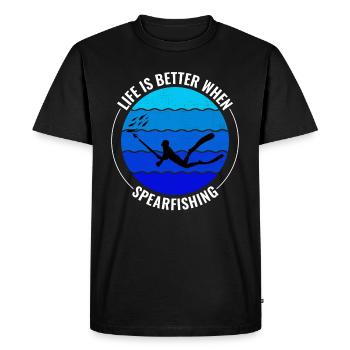 Spearfishing Spearfisher Spearfisherman fishing - Men's Premium Organic T-Shirt - black - Front - Nico (187cm)
