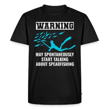 Pêche sous-marine Pêche sous-marine Pêche au harpon - T-shirt Premium bio Homme - noir - Devant - Nico (187cm)