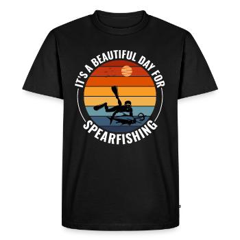 Spearfishing Spearfisher Spearfisherman fishing - Men's Premium Organic T-Shirt - black - Front - Nico (187cm)