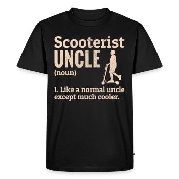 Electric Scooter Driver E-Scooter Scooterist Uncle - Men's Premium Organic T-Shirt - black - Front - Nico (187cm)