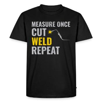 Soudeur Métal Construction Ferronnerie - T-shirt Premium bio Homme - noir - Devant - Nico (187cm)