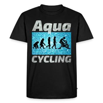 Aqua Cycling Swimming Pool Fitness Evolution - Men's Premium Organic T-Shirt - black - Front - Nico (187cm)
