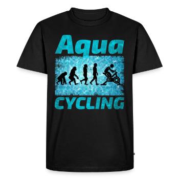 Aqua Cycling Swimming Pool Fitness Evolution - Men's Premium Organic T-Shirt - black - Front - Nico (187cm)