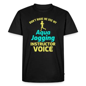 Deep Water Aqua jogging Pool Running Fitness - Männer Premium Bio T-Shirt - Schwarz - Vorne - Nico (187cm)