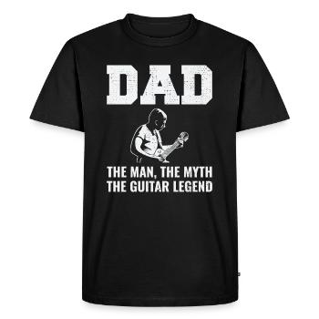 Basse Guitare Papa Musicien Musicien Bassiste Fête des pères - T-shirt Premium bio Homme - noir - Devant - Nico (187cm)