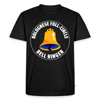 Bolognese Full-Circle Bell Ringer Ringing Hobby - Men's Premium Organic T-Shirt - black - Front - Nico (187cm)