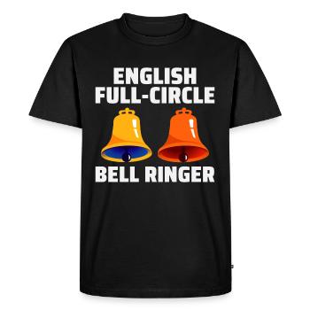 Sonnerie de cloche à cercle complet anglais Royaume-Uni Angleterre - T-shirt Premium bio Homme - noir - Devant - Nico (187cm)