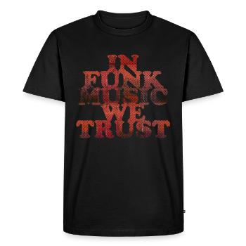 Dans Funk Music, nous avons confiance - T-shirt Premium bio Homme - noir - Devant - Nico (187cm)