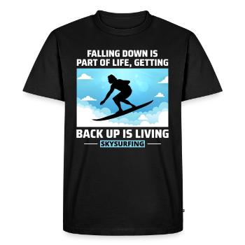 Skysurf Parachutisme Extreme Sport Skydiver Drôle - T-shirt Premium bio Homme - noir - Devant - Nico (187cm)